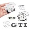 Compatible with Volkswagen GTI Golf 6/7 Evil Rabbit 3D Metal Car Sticker Logo