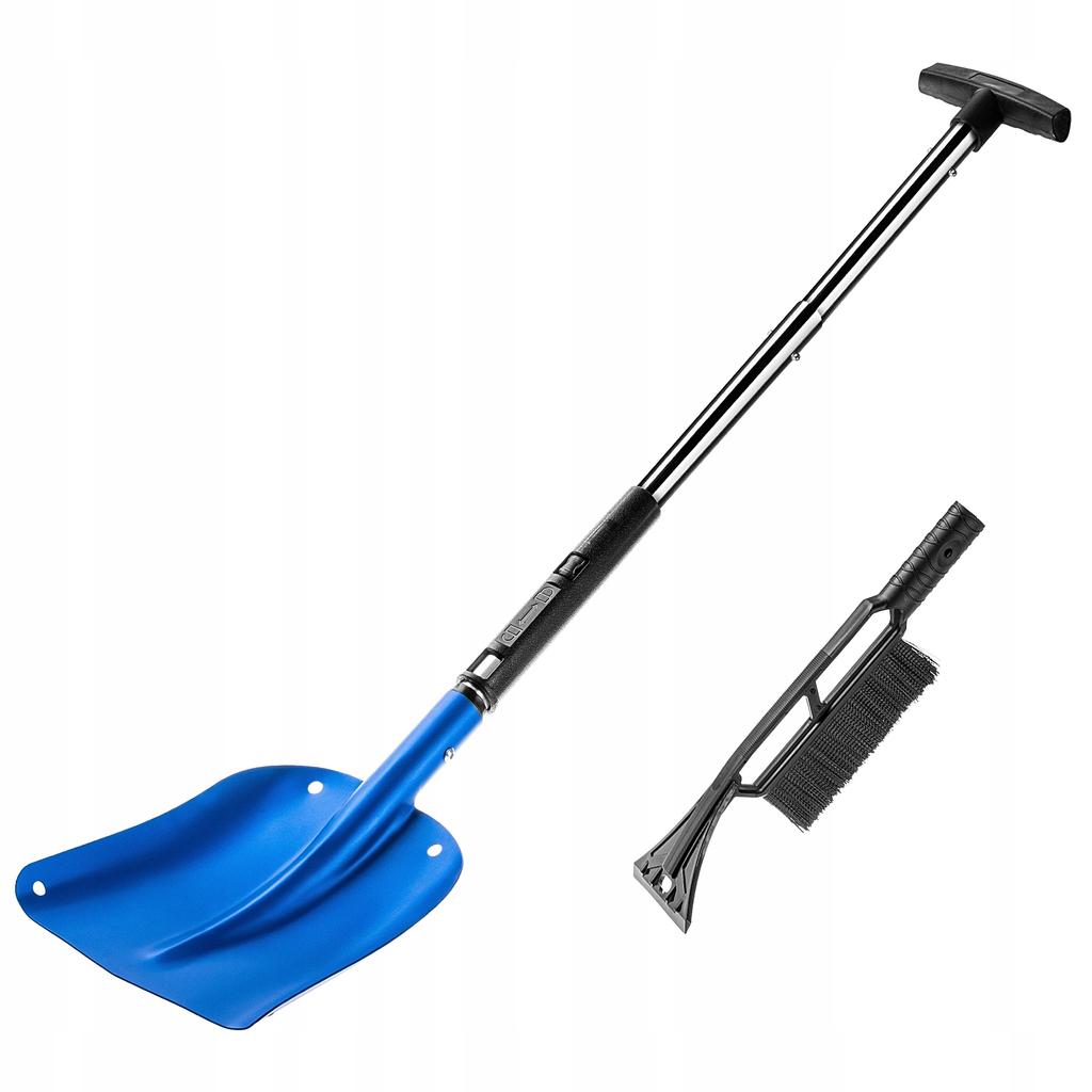 KADAX Łopata Do Śniegu 3W1 Składana Teleskopowa Saperka Szczotka Skrobaczka