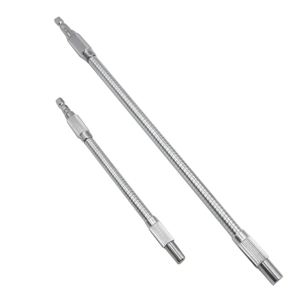200/300mm Length Bendable Elastic Joint Head Shaft 1/4 Hex Shank Flexible Extension Bar Metal Flex Shaft for Screwdriver
