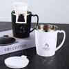 Stainless Steel Coffee Mug With Handle and Lid Traveling Cup Portable Coffee Cup