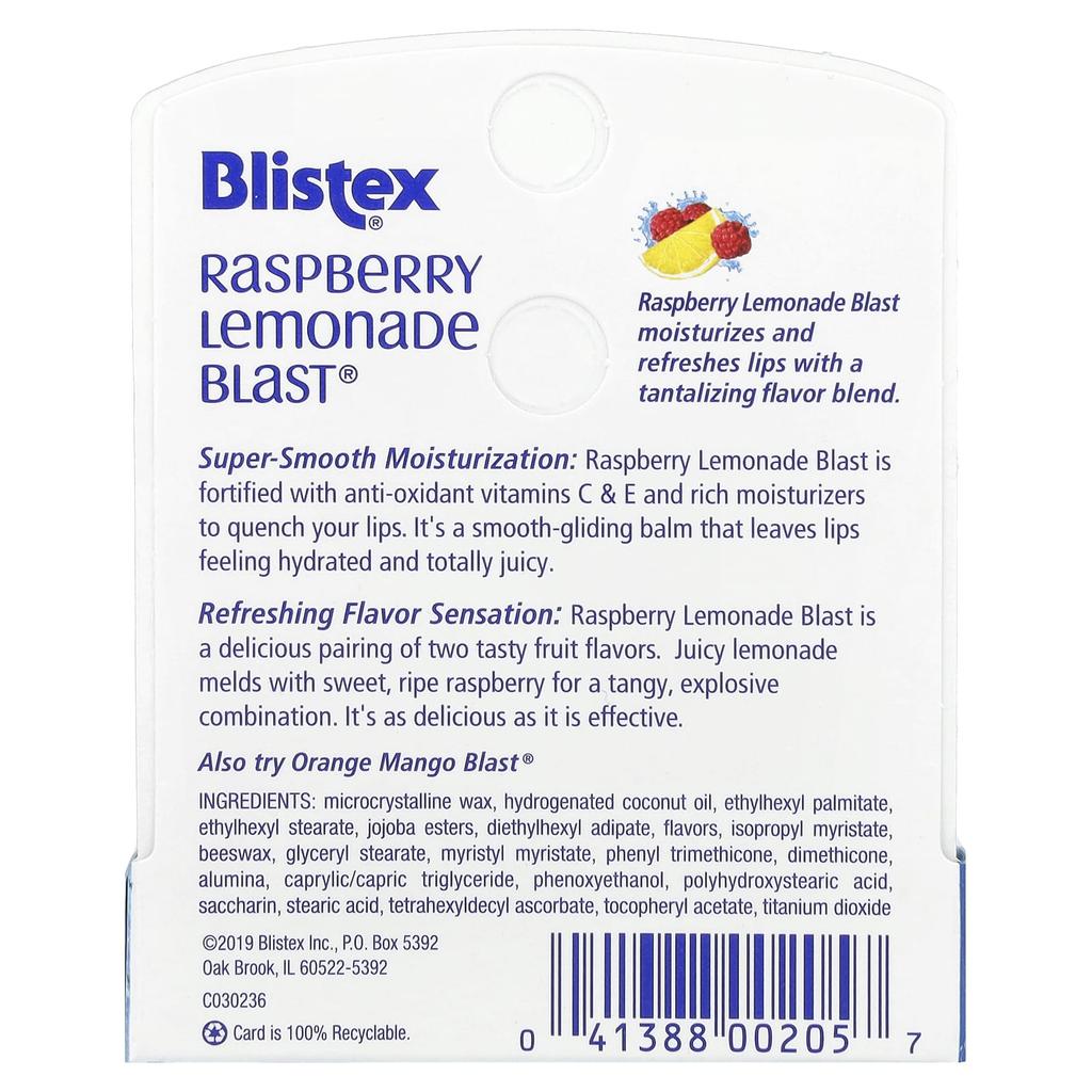 Blistex Увлажняющий крем для губ, Raspberry Lemonade Blast, 0,15 унции (4,25 г)
