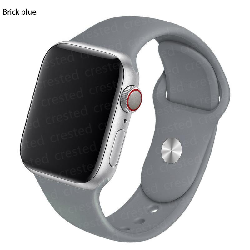 Силиконовый ремешок для Apple Watch Band 41 мм, 44 мм, 38 мм, 45 мм, 40 мм, 42 мм, дышащий ремешок для часов, браслет iWatch series 7, 6, 5, 4, 3, 2, 1
