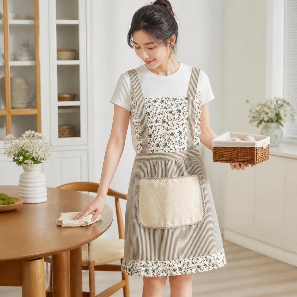 Floral Printed Floral Printed Apron Anti-fouling Gardening Work Uniform Florist Apron Household