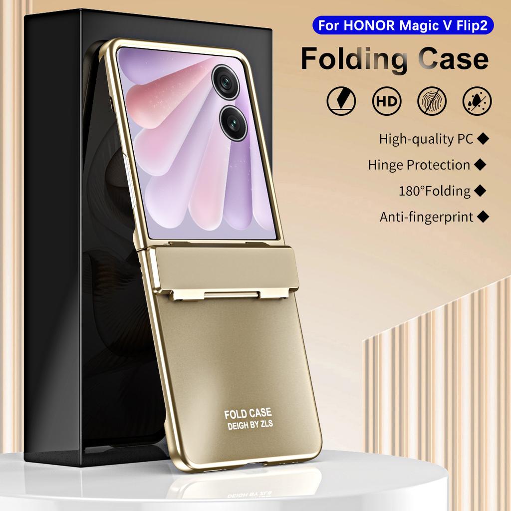 For Honor Magic V Flip 2 Case Electroplating Hard PC Protective Phone Cover