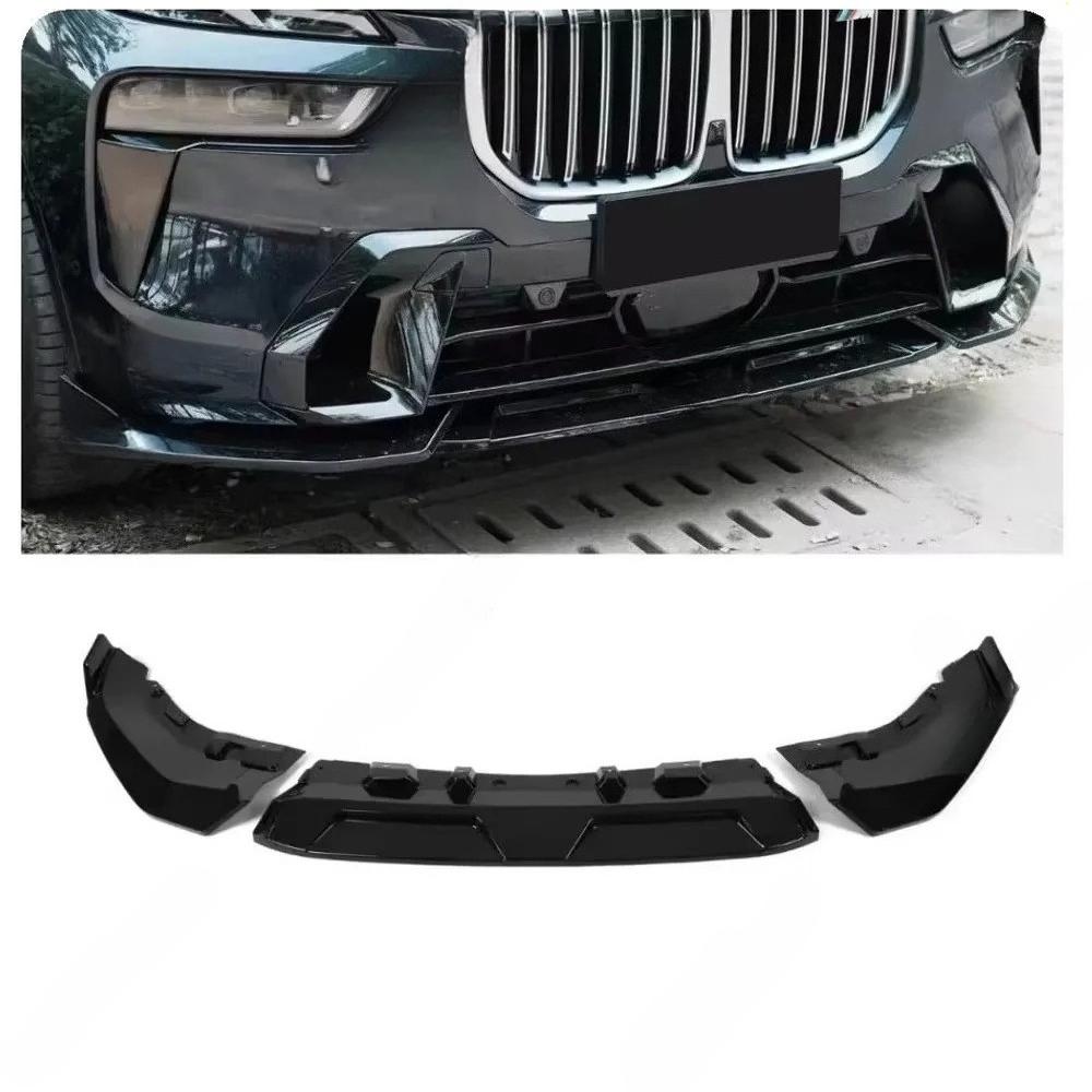 For BMW X7 G07 M-Sport LCI 2022 2023 2024 2025 Car Front Bumper Splitter Lip Spoiler Diffuser Guard Cover Bodykits Tuning