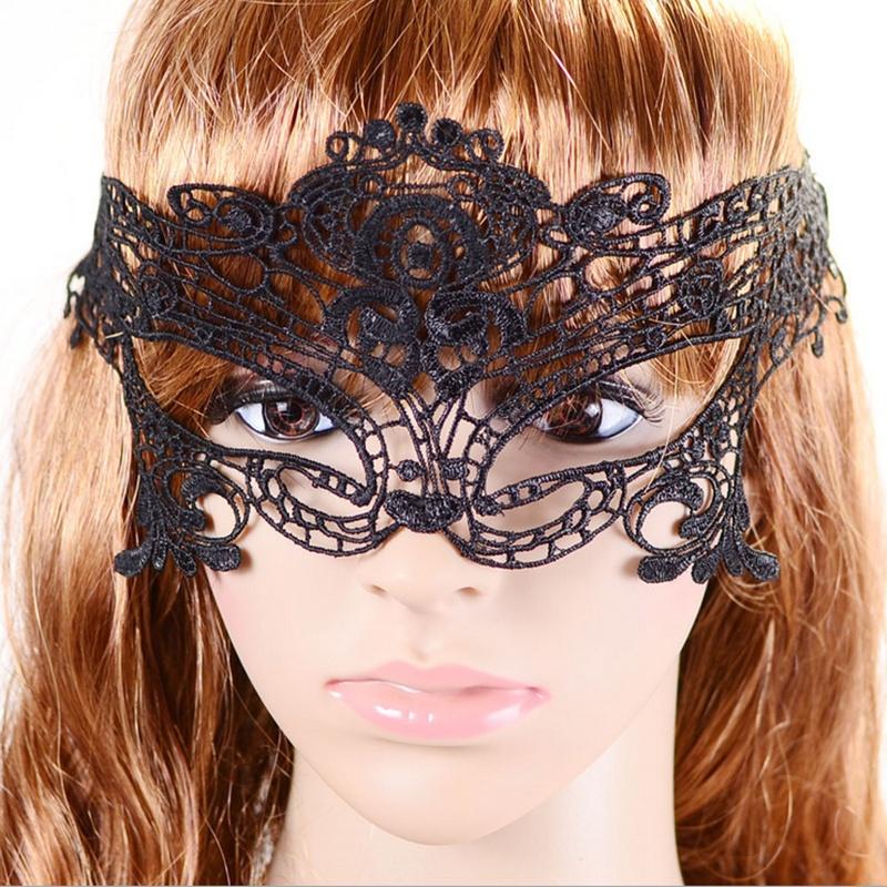 Lady Sexy Lace Fancy Dress Lace Headdress Fashion Jewelery Mask For Women Bilateral Straps Halloween