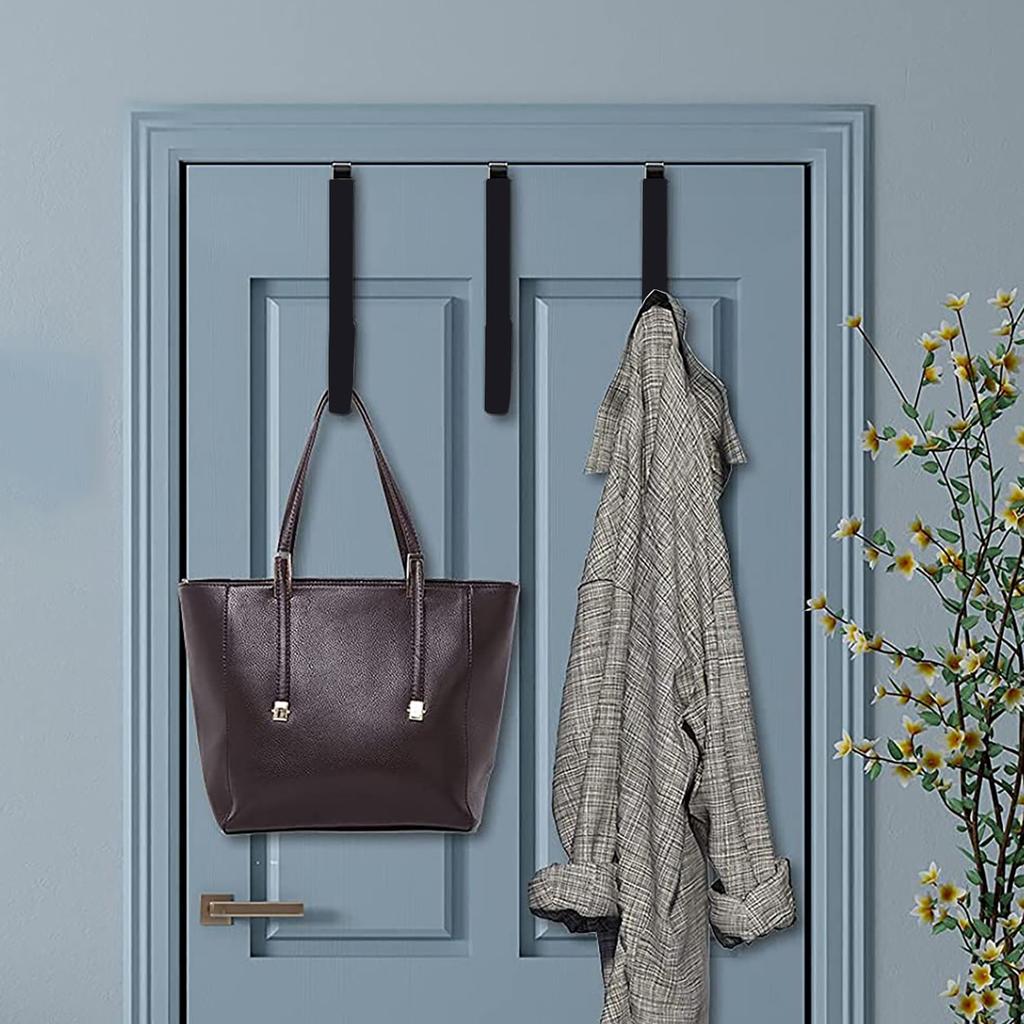 1pc-Hanging Organizer Over The Door Hooks Rubber Prevent Scratches Bathroom Bedroom Kitchen Towel Coats Hangers Metal