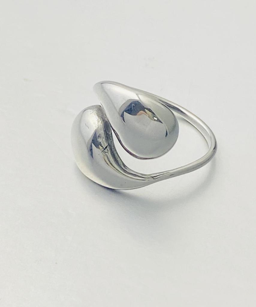 Регулируемое кольцо из нержавеющей стали в форме капли воды, неправильной формы - Европейский и американский холодный стиль