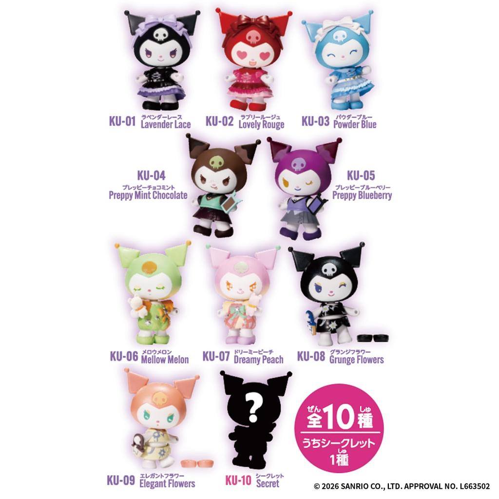 Коробка Kawaii Closet KUROMI содержит 9 Рекомендовано для 6 лет и старше Персонажи Sanrio [Bandai] том 1 (1 шт.) возраст