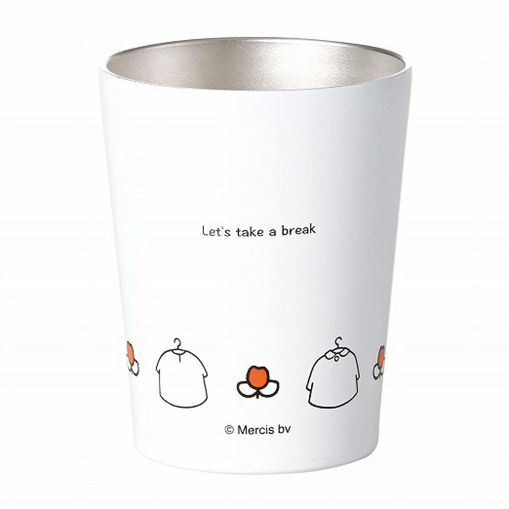 Kaneshotouki Dick Bruna Vacuum Insulated Stainless Steel 403190 "Miffy" Tumbler, Small, 280ml, White,