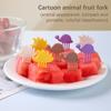 8Pcs Food Fruit Fork Picks For Kids Mini Cartoon Cute Hedgehog Bento Box Decor Cake Little Dessert Forks Toothpick