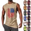 Мужской летний модный повседневный жилет без рукавов, топы, мужской летний жилет без рукавов с принтом