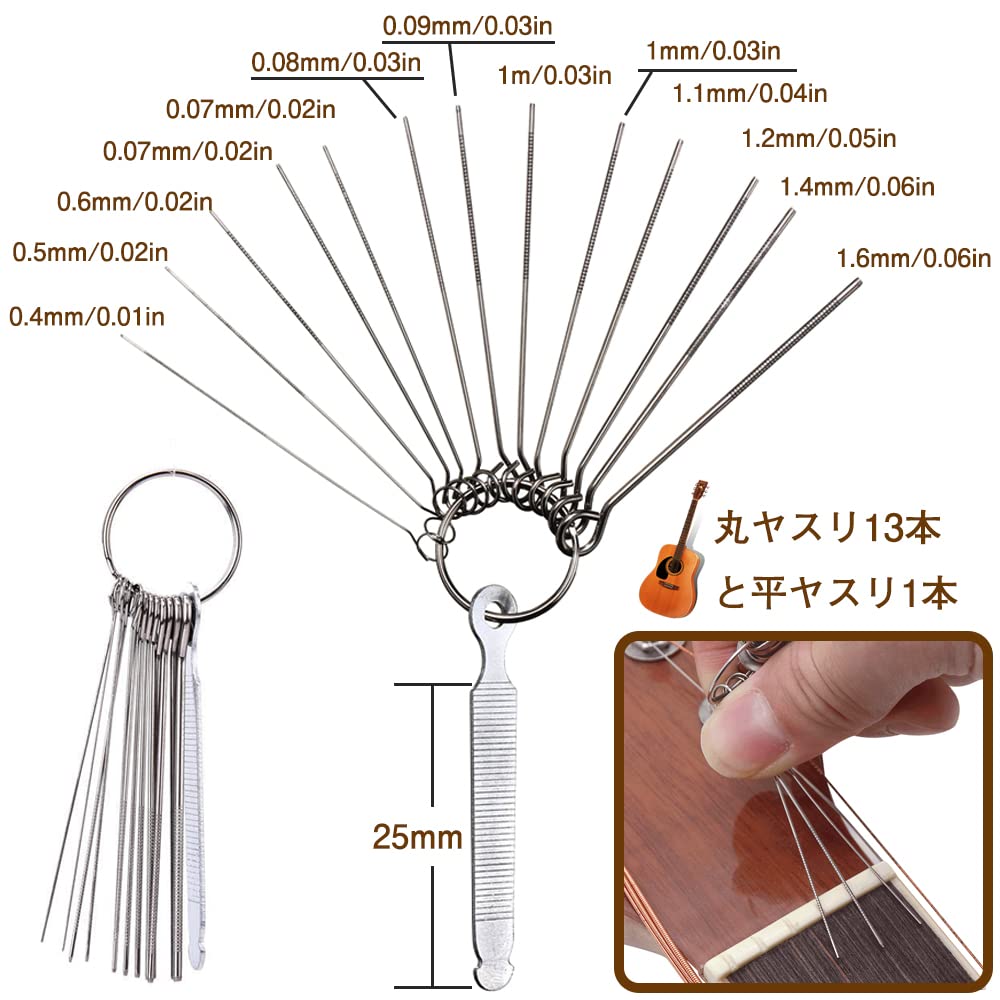 Напильник для гитарных порожков, принадлежности для ухода за струнными инструментами, 1 набор инструментов для полировки канавок струн гитары, регулировка напильника, обслуживание деталей струнных инструментов