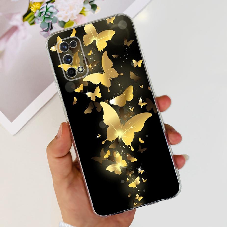 For Realme 7 Pro Case RMX2170 Cute Cat Flowers Painted Cover Clear Silicone Soft TPU Phone Case For Realme 7 Pro Realme7 5G Bags