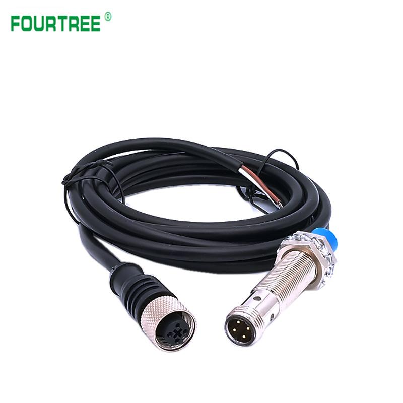M12 Air Plug Proximity Sensor Detection 2/4mm NPN PNP NO NC Inductive Proximity Switch With 4 Cores 2M Aviation Plug Cable DC AC Switches Oil