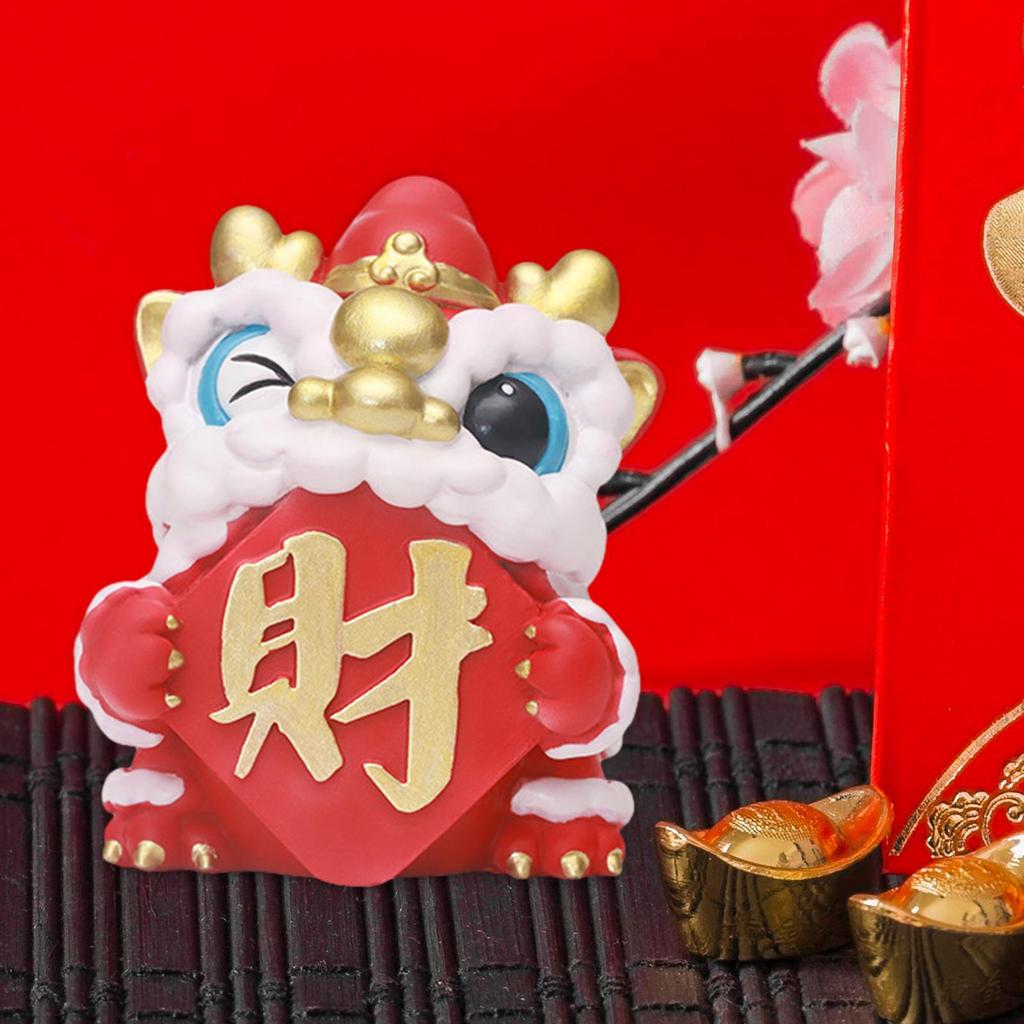 Год Пробуждение Лев Орнамент Статуя Китайский, китайский иероглиф Весенний фестиваль для гостиной