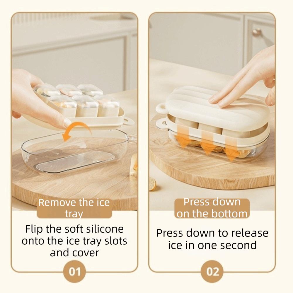 with Cover Little Bear Ice Grid Food Grade Ice Grid Tray Silicone Ice Cube Mold  Summer Drink