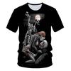 Skull Beauty Rock Cool 3D T Shirts Mens Motorcycle Punk 3D Printed T Shirt Men Clothes Tshirt Summer Top Homme Hipster Pop Shirt