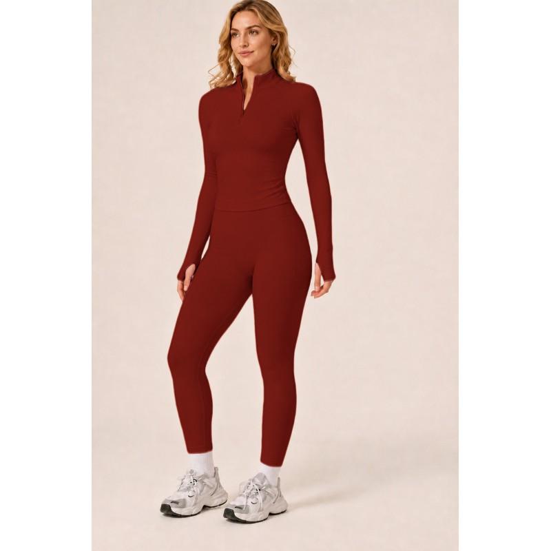 Womens Seamless Yoga Set With Waist Control Quick Dry Long Sleeve Top Leggings Running Fitness Outdoor Sports