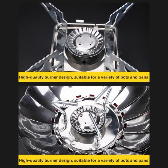 Outdoor Camping Stove with Carrying Bag 2800W Portable Foldable Hiking Picnic Camp Stove Electronic Ignition Cooking Burner Square Round Gas Stove