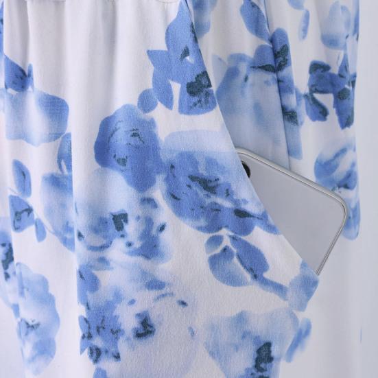 Женский костюм из двух предметов, брюки на талии, дышащая камзол, широкие брюки с цветочным принтом и v-образным вырезом на эластичной резинке и спагетти