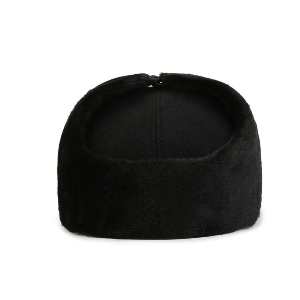 Cotton Plush Winter Men Hat Windproof Earflaps Caps Ski Accessories Fur Earflap Hat Elderly