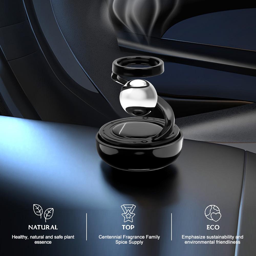 Solar Car Rotating Aromatherapy Perfume Diffuser Levitation Rotating Auto Lasting Fragrance Air Purifier Car Interior Accessorie