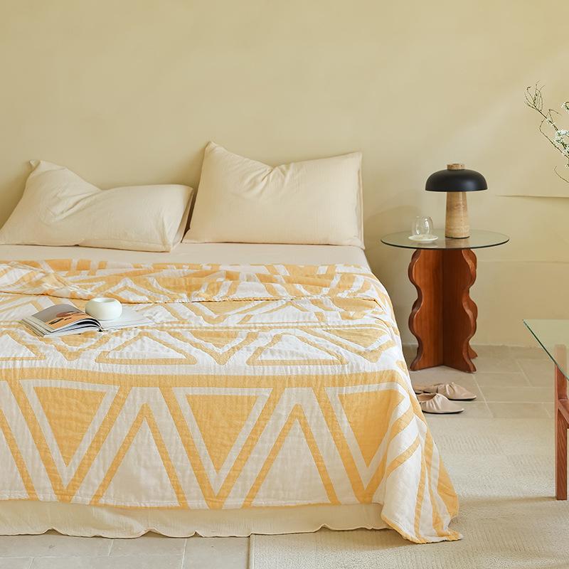 New Three-layer Gauze Towel Quilt, Double Air-conditioned Blanket, Sofa Towel, Four-season Lunch Break Blanket