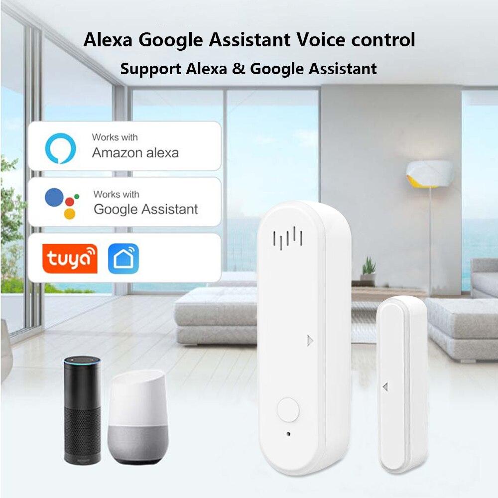 ONENUO Tuya Smart WiFi Door Sensor 80dB Sound Window Sensor Smart Life Arm Disarm Door Sensor APP Alert Alarm Door Sensor