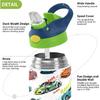 Boccsty Bright Race Car Truck Kids Water Bottle with Straw Lid Sport Cars ulated Stainless Steel Reble Tumbler for Boys Girls Toddlers 12 oz Green