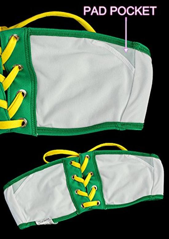 Купальник Топ-труба с люверсами Размер Зеленый [Sanas] (GG (Японский XL), (SG) глянцевый)