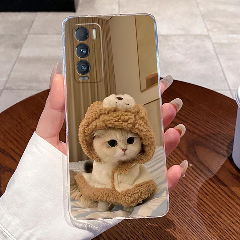 Jelly Casing For Realme GT Explorer Master/GT Master Explorer Edition Clear Silicon Soft TPU Back Cover Cute Cat Protective Case
