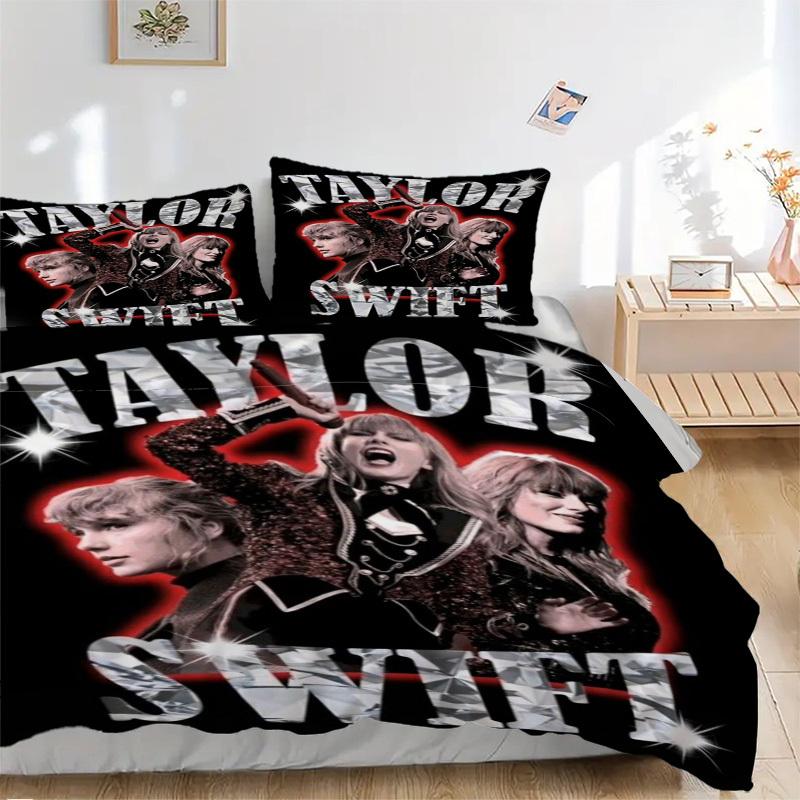 3pcs Taylor Swift Duvet Cover Set, Includes 1 Duvet Cover and 1/2 Pillowcases (No Insert) yy251104230