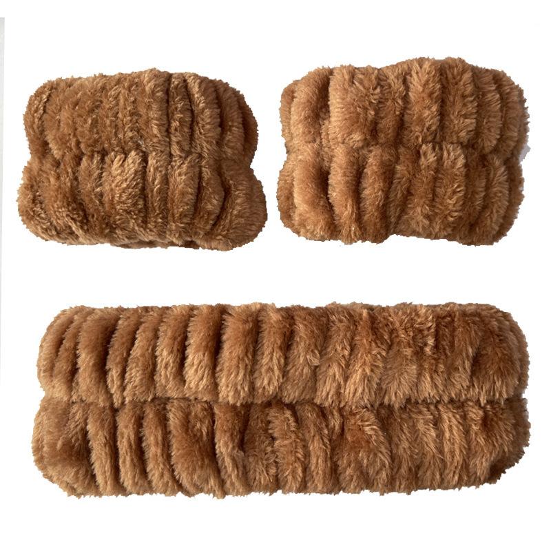 Headband Wrist Strap Set Women'S Face Washing Cuffs Wet Wrist Strap Absorbent Plush Quick Drying Headband