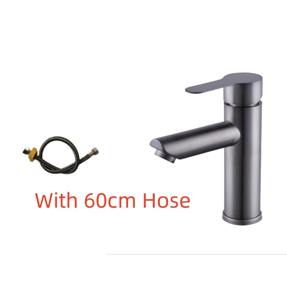 Kitchen Faucet Stainless Steel Hot and Cold Water Tap Single Handle Water Taps Bathroom Basin Countertop Sink Faucet Accessories