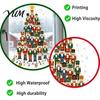 DIY Christmas Window Scene Settings Nutcracker Tree Cling, Glass Sticker with Star Topper & Durable Holiday Home Ornament Decals Colorful Lights,