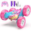 DEERC Radio Controlled Radio Controlled Car for Kids Upgraded Stunt RC Car Remote Control 360 Degree Includes 2 Runs for 40 Wireless Elementary School