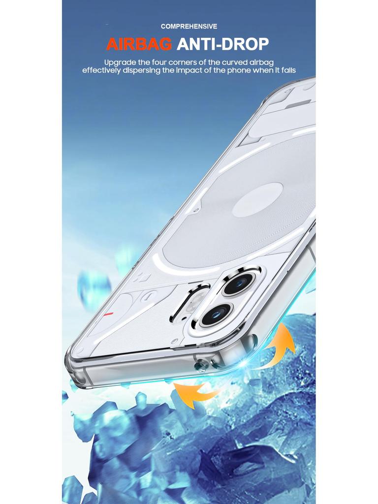 Ультратонкий прозрачный чехол из ТПУ+ПК для Nothing Phone 3 и Phone 2