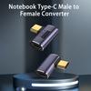 Правый адаптер Type-C на Type-C, 4 угла, 40 Гбит/с, USB-ноутбук, 100 Вт, 5 А, USB-штекер на
