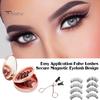 1 набор магнитных ресниц с пинцетом, естественно выглядящие магнитные накладные ресницы с аппликатором, инструменты для макияжа глаз для женщин и девочек