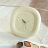 Bubble Shape Table Clock with Bracket ABS Quiet Creamy Yellow Battery Operated Wall Hanging Clock Home Decors Gifting