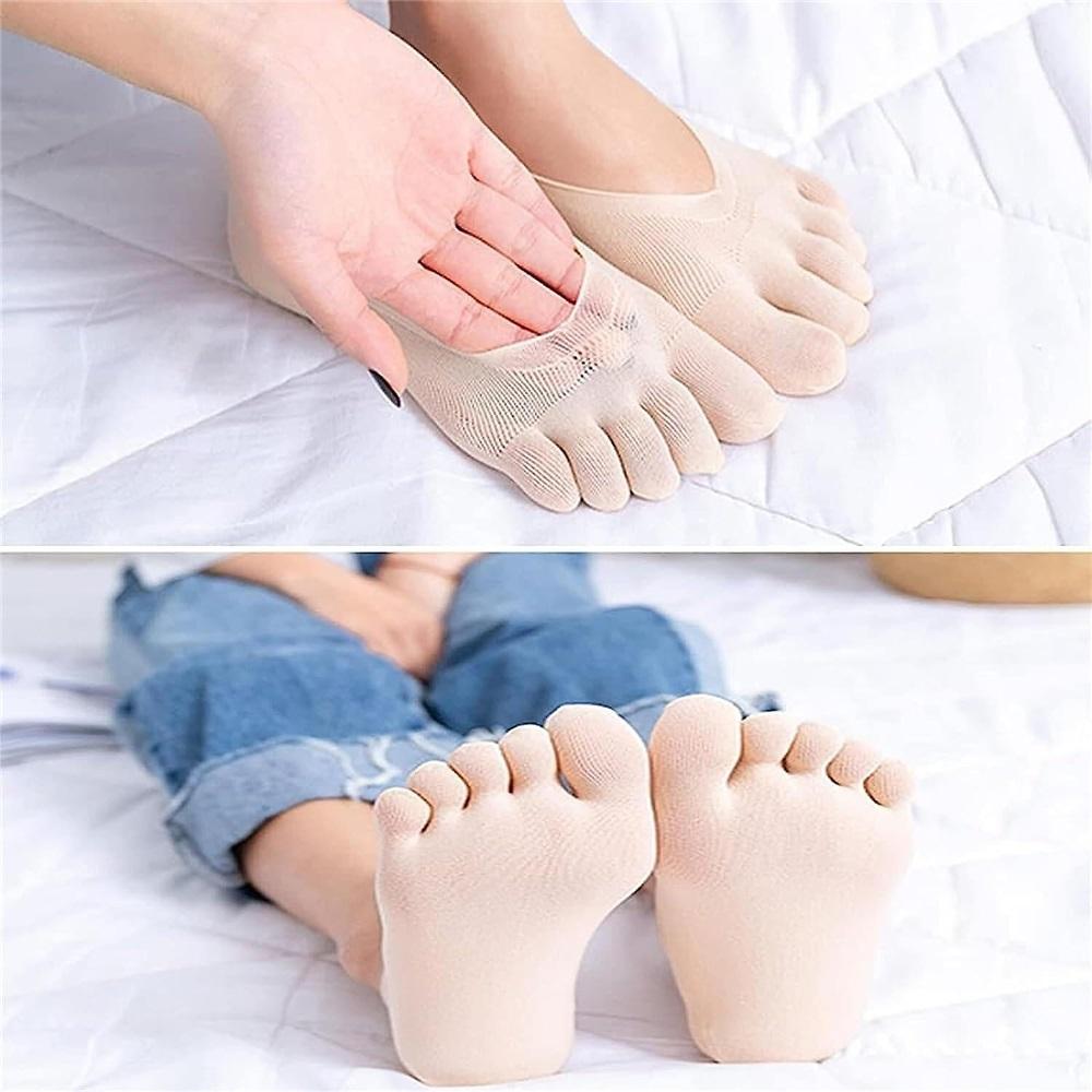 5 Pairs Women Toe Socks Five Finger Socks Soft And Breathable Low Cut Ankle Socks Silk Stockings For Girls Women