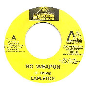 7-дюймовая пластинка CAPLETON - No Weapon BP19 Blackpyramid Pr 2002 Ямайка Регги, Ска и Даб Б/У