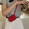 New PU Leather Coin Purse Solid Color Adjustable Shoulder Strap Crossbody bag Small Square Bag Women