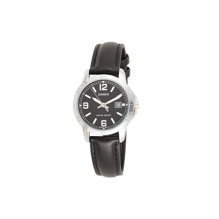 Casio Standard Series Retro Fashion Minimalist Quartz Movement Genuine Leather Strap Watch Women watches Black LTP-V004L-1B