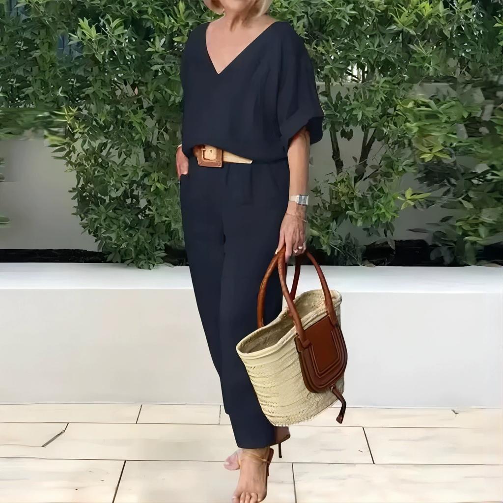 Женская блузка и брюки, летний комплект из двух предметов с брюками