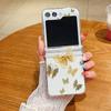 Для Samsung Galaxy Z Flip5 Flip6 Butterfly Pattern Прозрачный складной чехол для телефона Прозрачный жесткий чехол из ПК для Samsung Z Flip 6 5 4 3