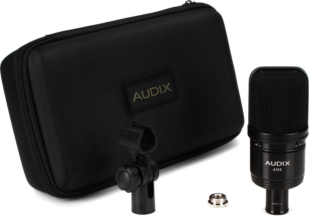 AUDIX A133 Instrument Recording Guitar Amplifier Drum Overhead for Video Distribution Studio Large Diaphragm Condenser Microphone Pad with Low Cut