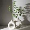 1Pcs Imitation Ceramic Plastic Vase Nordic Style Flower Pot Home Decorations Ornaments  Living Room