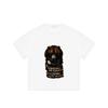 Black T Shirt with Bear and Russian Text Print for Casual Wear